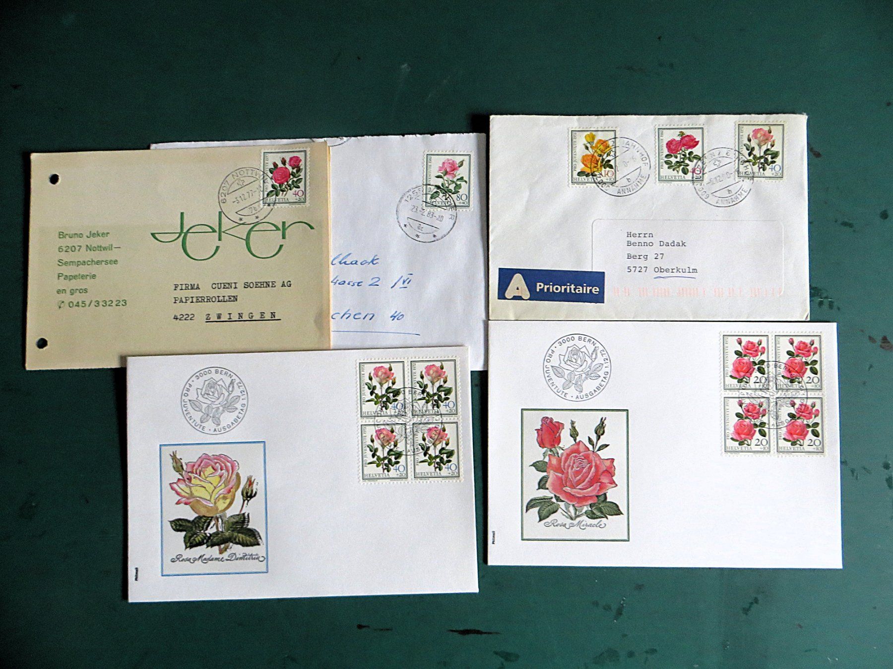 Buste & buste per spedizione: FDC Motive Rosen – Usato da Zwingen venduto da Hemafa 4