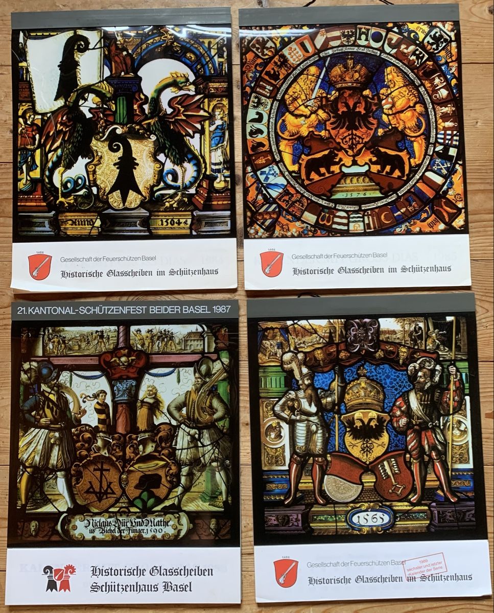 Calendari: 4 Schützenkalender mit Gross-Dias – Usato da Goldingen venduto da Bergler012