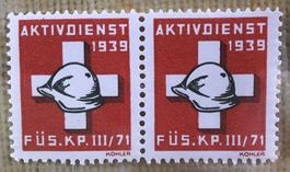 SOLDATEN-BRIEFMARKEN AKTIVDIENST 1939 FÜS.KP. III/71
