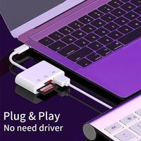 USB C SD Kartenleser mit USB 3.0 - Schnelle Übertragu 3-in-1