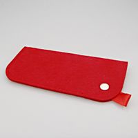 NEUES Brillenetui aus Filz rot 18 x 9 cm - 221893