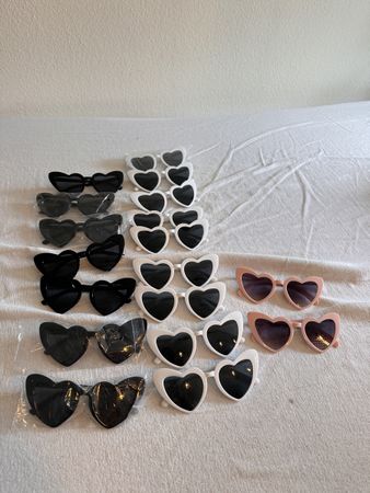 Sonnenbrille Herzform - Bachelor/ette Party, Fotobox 18Stk