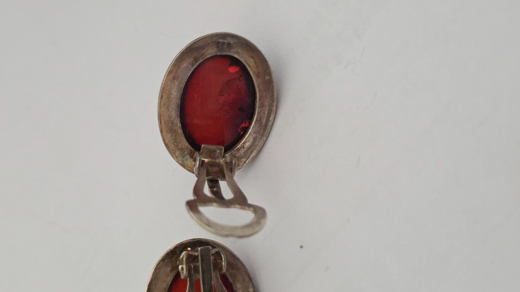 Ohrringe & -stecker: Vintage Ohrclips Silber Bernstein – Gebraucht aus Wittenbach von rose_rosi 2