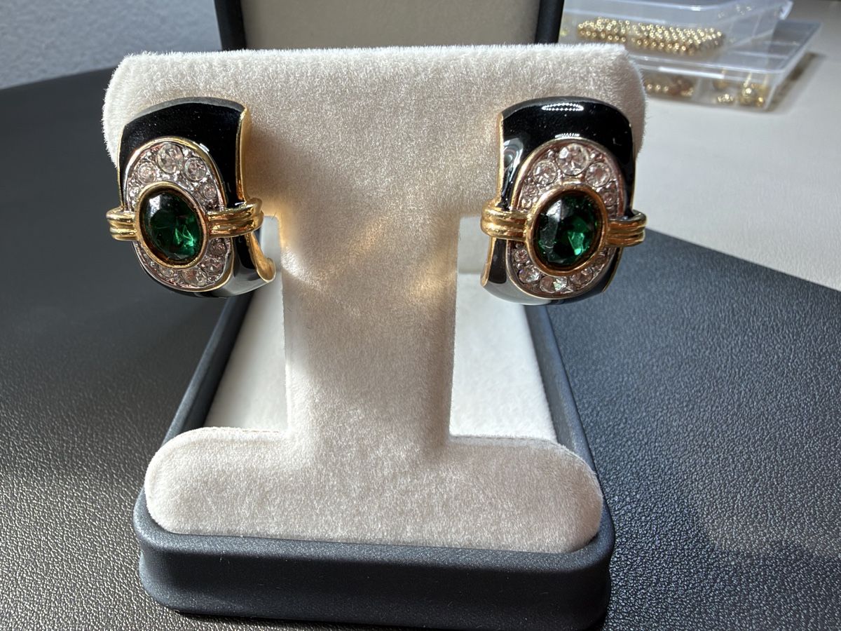 Orecchini pendenti & Orecchini a lobo: Vintage Ohrringe Clips Luxus Modeschmuck   – Usato da Lamone venduto da LaCantinaMagica 3