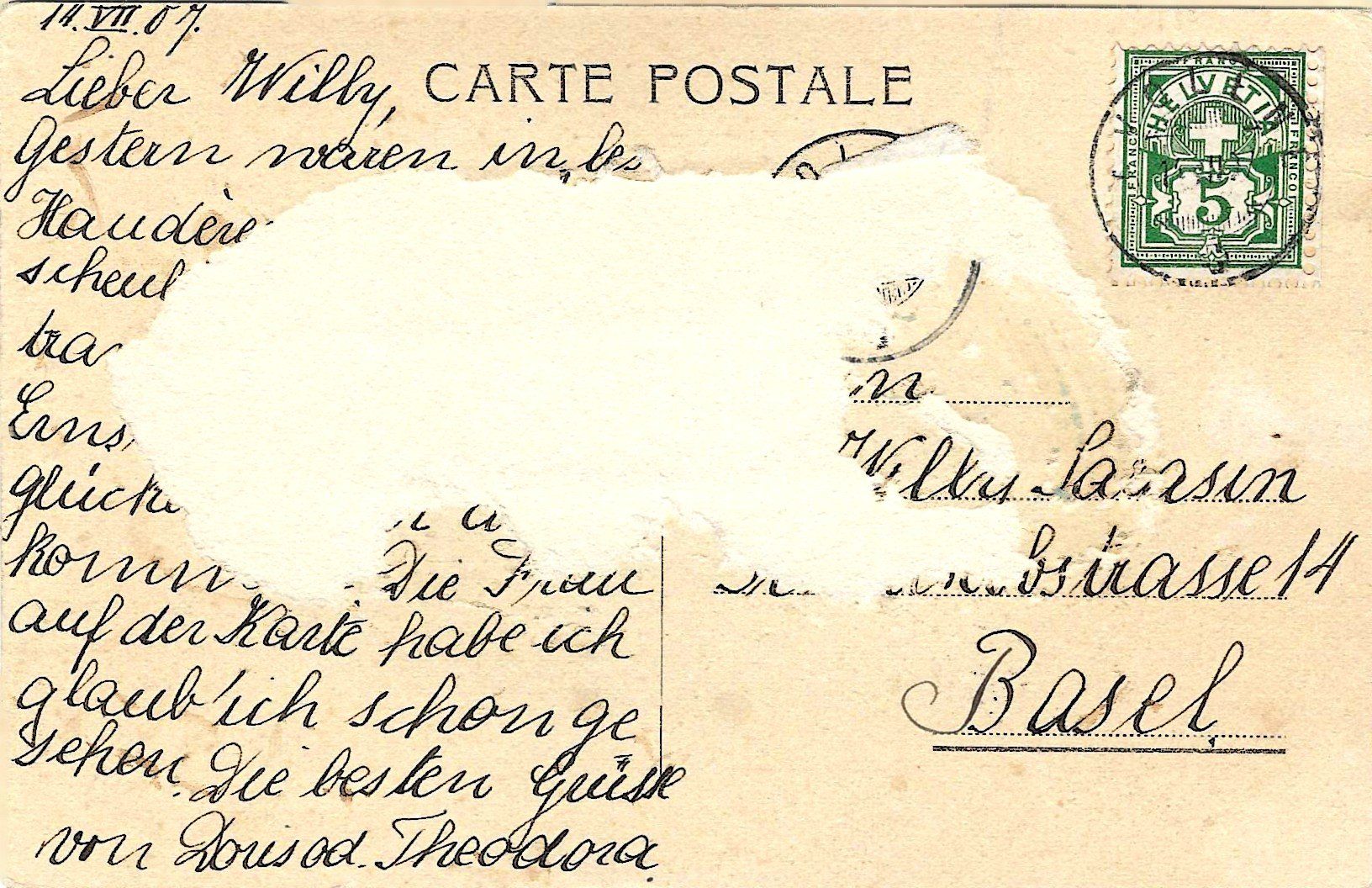 Cartoline postali: Au pays d'Evolène, alt! – Usato da Buchs AG venduto da Baerfisch 1