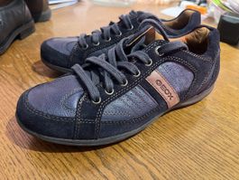 GEOX Sneaker dunkelblau Leder/Textil Grösse 40, neu