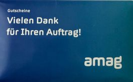 100-Franken-Rabatt-Gutschein AMAG und High-End-Pflegetuch