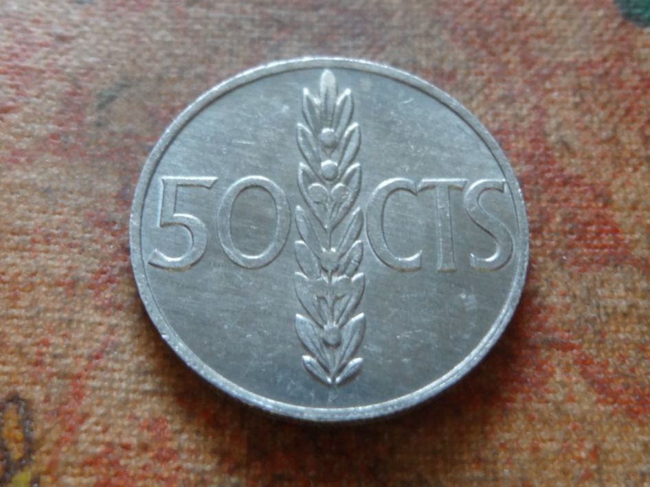 Tutti le monete: ESPAGNE  50 Cts  1966  (P) – Usato da Romanel-sur-Lausanne venduto da Swift13 1