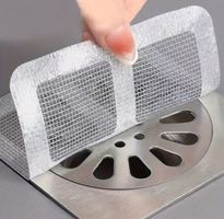 50 Abfluss Siebe selbstklebend Haarsieb 10x10 cm neu