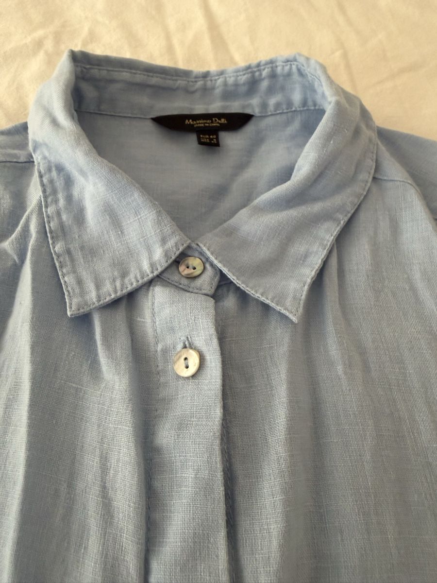 Massimo Dutti Camicette: Massimo Dutti blue linen shirt – Usato da Zürich venduto da jus_sw7l 5