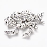 Flügelperlen Antik Silber 9x19x3mm / 10Stück