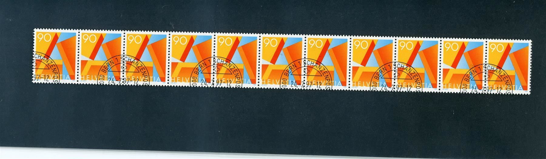 Tutti i francobolli: 1987 - 97 11er Rollenstreifen gest. und – Usato da Winterthur venduto da Kyoung 5