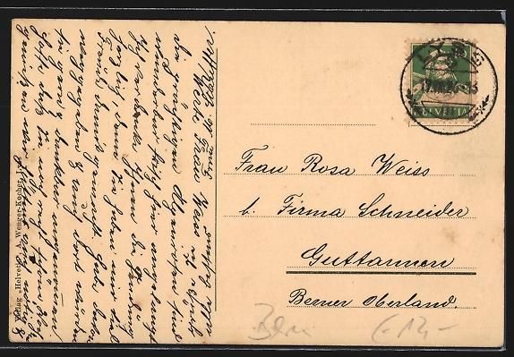 Cartoline postali: AK Lyss, Neues Schulhaus, 1920 – Usato da Berlin venduto da bartko-reher 1