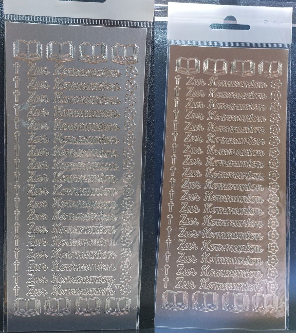 Sticker: Aufkleber "Zur Kommunion" Gold oder Silber / Neupreis 2.90 – Nuovo e nell'imballaggio originale da Zollikofen venduto da Blackie