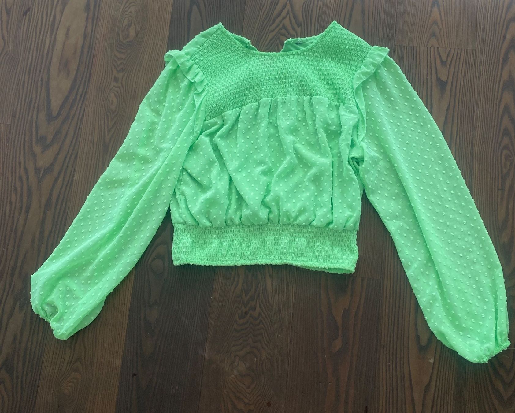 Camicette: Bluse in Neon-Grün, Grösse – Usato da Dielsdorf venduto da sissy04