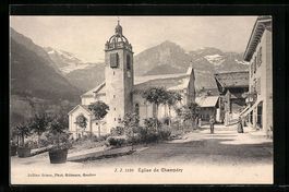 Champery, Ortsansicht mit sagenhafter Ge