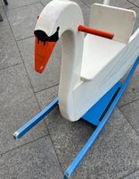 Wisa Gloria Schaukel-Schwan aus Holz, Vintage