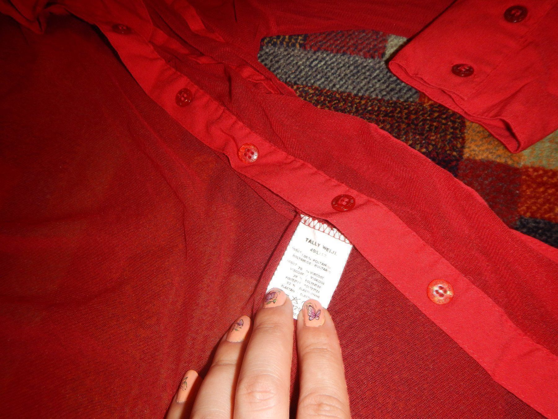 Camicette: Blusa rossa trasparente in pizzo – Usato da Coldrerio venduto da camillo71 2