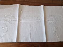 Kissenbezug mit Stickerei, Baumwolle, Vintage