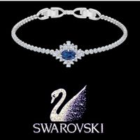 SWAROVSKI ARMBAND TENNISARMBAND SILBER BLAU