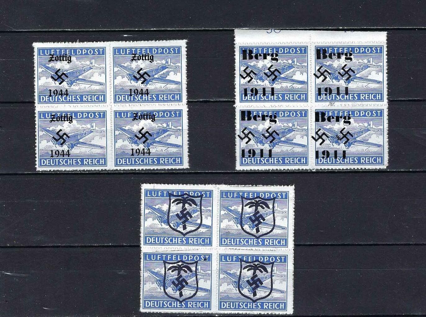 Tutti i francobolli: Luftfeldpost mit Aufdruck ** – Nuovo e nell'imballaggio originale da Lindau venduto da Rickie123