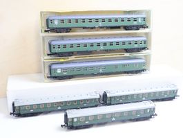 Minitrix 6 x Personenwagen Set - Spur N schöne Modelle