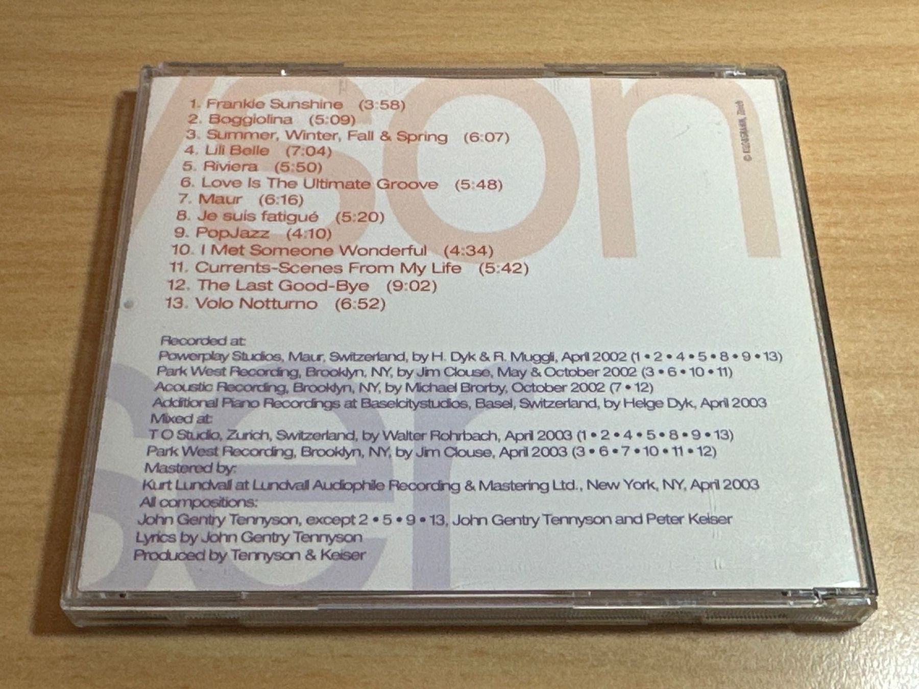 CDs: Tennyson & Keiser – PopJazz – Gebraucht aus Rikon im Tösstal von Alpenmutz 1