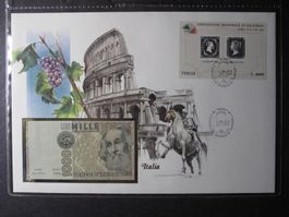 Banknotenbrief Italia 1985