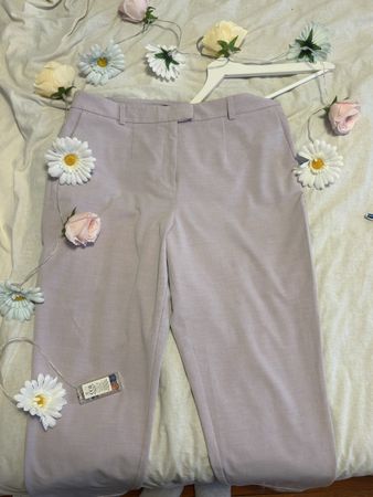 Pantalon femme taille haute couleur lilas, C&A, taille 42