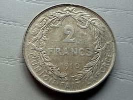 2 Franc 1910 Belgien Silber 835/1000 - 10 Gramm
