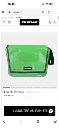 Sac messager Freitag F13 Top Cat vert 