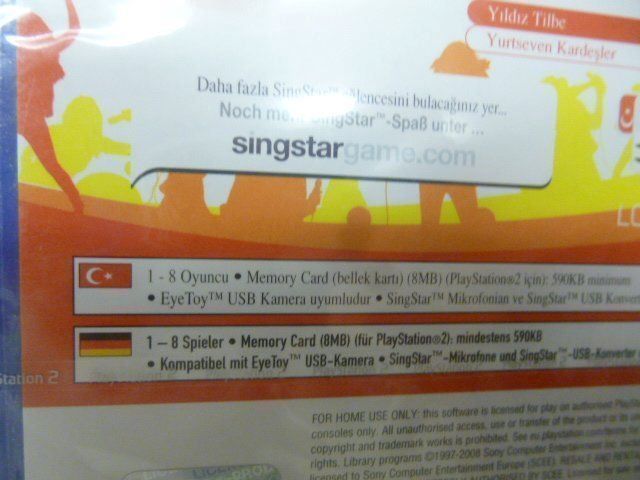 Sony Spiele: SingStar Turkish Party - PS2  - Top Rare 100% NEW – Neu und originalverpackt aus Pambio Noranco von Pol69 2