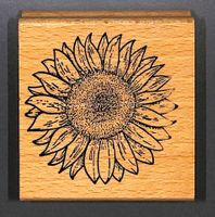 Sonnenblume Stempel 🌻 Print Art(Holzsockel mit Gummistempel