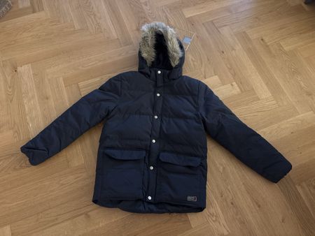 Daunenjacke dunkelblau von H&M, Grösse 152