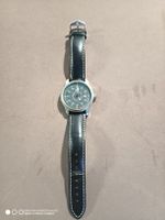 JONQUET Uhr Herren Lederarmband Edelstahlgehäuse schwarz