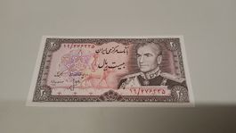 Iranische Banknote 20 Rials - Rarität aus den 1970er