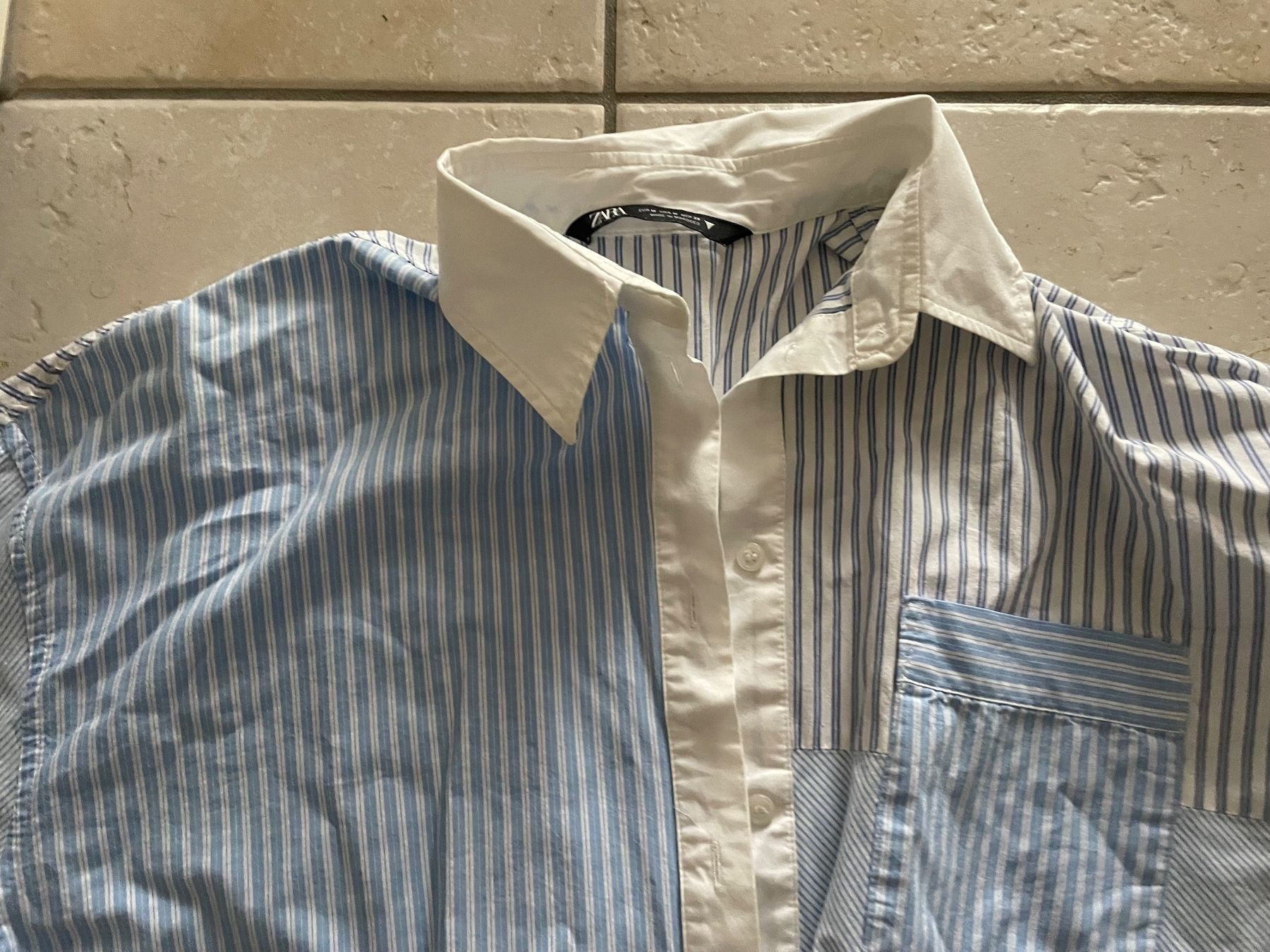 Camicette: Zara Crop Hemd in blau Gr. M – Nuovo (secondo la descrizione) da Spreitenbach venduto da Webtempel
