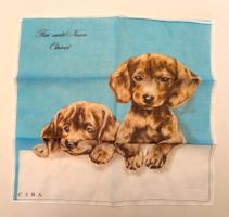 CIBA Otrivin  Basel Taschentuch ±1960 / "Hund Dackel "