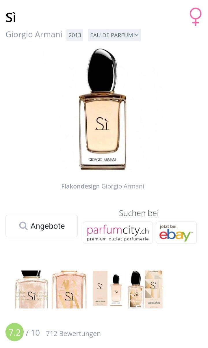 Armani Parfum & Eau de Toilette: 5 ml ARMANI SI EAU DE PARFUM ABFÜLLUNG – Neu (gemäss Beschreibung) aus St. Gallen von CaliSunshine 2