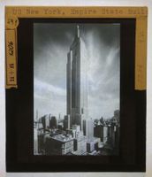 Glasdia 2x USA New York: Empire State Building, um 1932