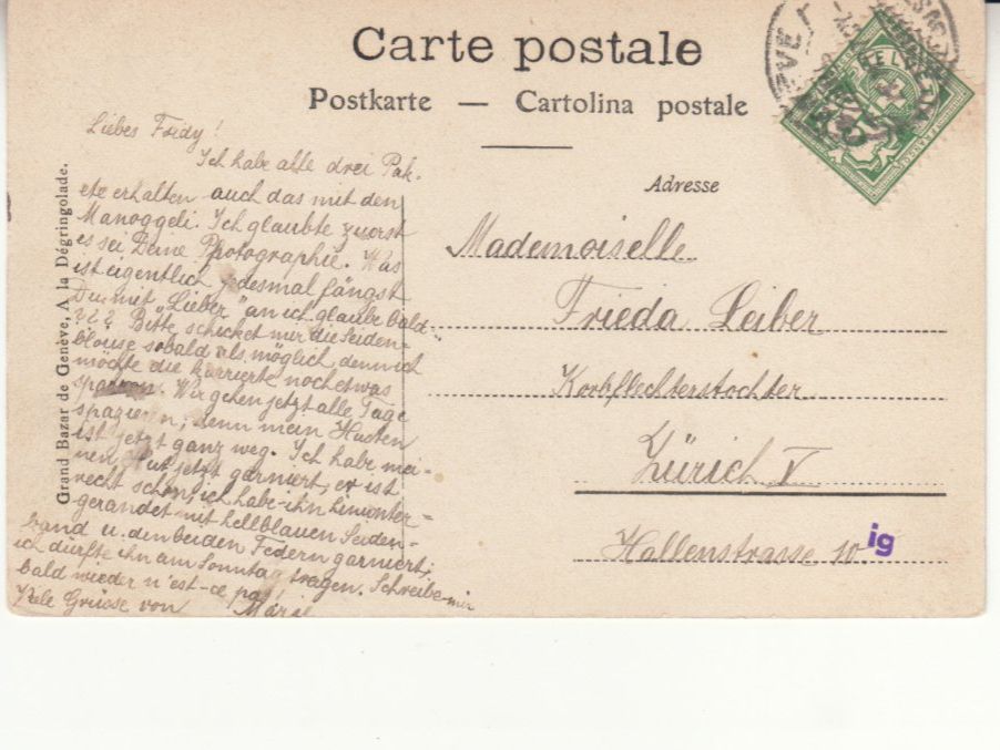 Cartoline postali: Chillon 1901, Rasierklingenstempel Genève – Usato da Bürglen TG venduto da StampGraf 1