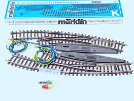 Märklin 2267 ELEKTRO-BOGEN-WEICHEN PAAR 30° 64,6mm K-GLEISE
