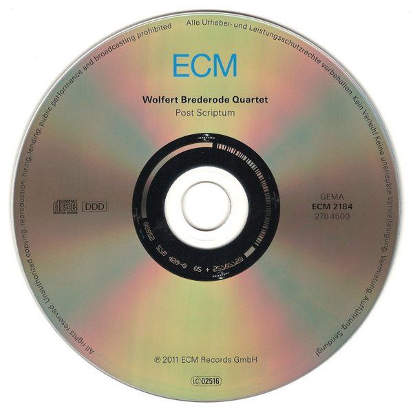 CD: Wolfert Brederode [ECM] Claudio Puntin, Mats Eilertsen, – Usato da Unterbäch venduto da gond 7