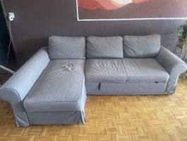 Ikea Eck Sofa, ausziehbarer Teil als Schlafsofa und Stauraum