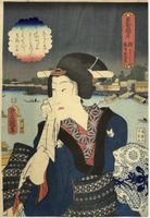 Estampe japonaise ancienne — Toyokuni III/Kunisada, 1860