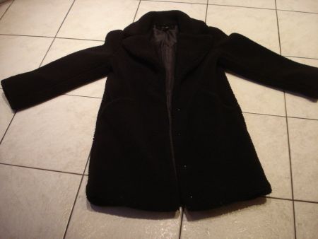 schwarzer Teddymantel Gr. M