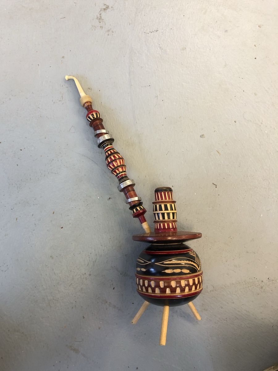 Pipe & Accessori: Afrikanische Holzpfeife mit Ständer – Usato da Madiswil venduto da Bilranis1071 1