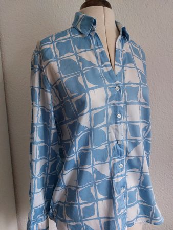 You JUST WHITE Bluse Baumwolle Gr. 36 Hemd Langarm