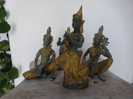 4er Set Thai Figuren Vintage / SIAM-Kunst