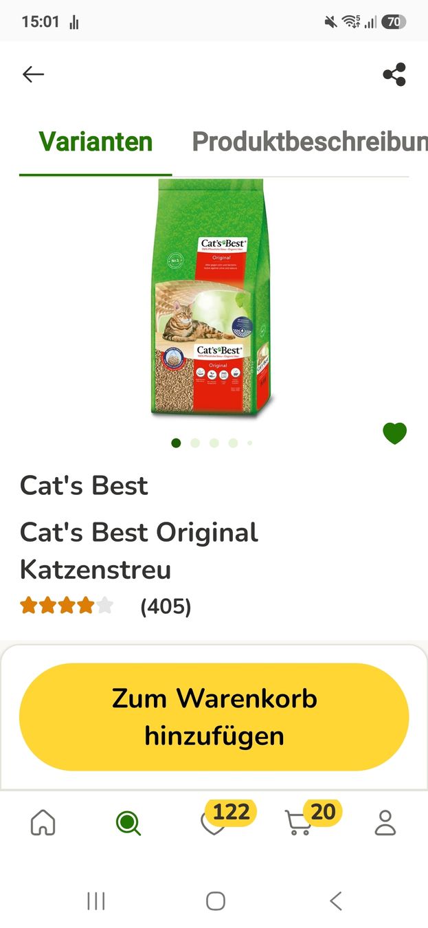 Mangimi: NUR TWINT ZAHLUNG Cats Best 40L 17.2kg Originale – Nuovo e nell'imballaggio originale da Burgdorf venduto da tamaraw03